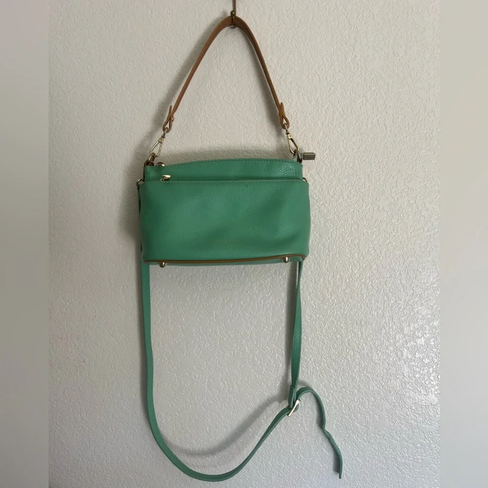 Mint Green Leather Crossbody Bag - Picture 2 of 8